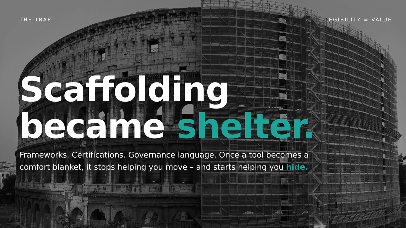 Scaffolding became shelter — the trap